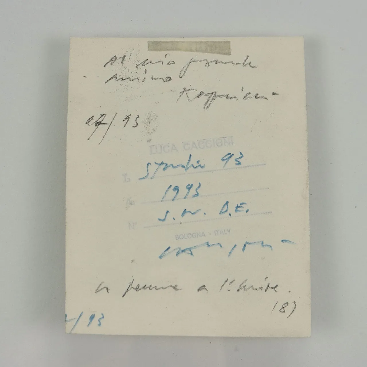 Pittura contemporanea di Luca Caccioni, tecnica mista, anni '90 6