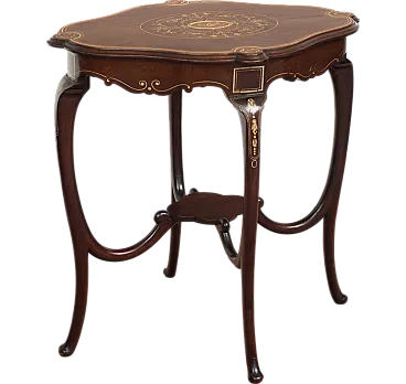 Eduardian English table in solid mahogany with jams, '800