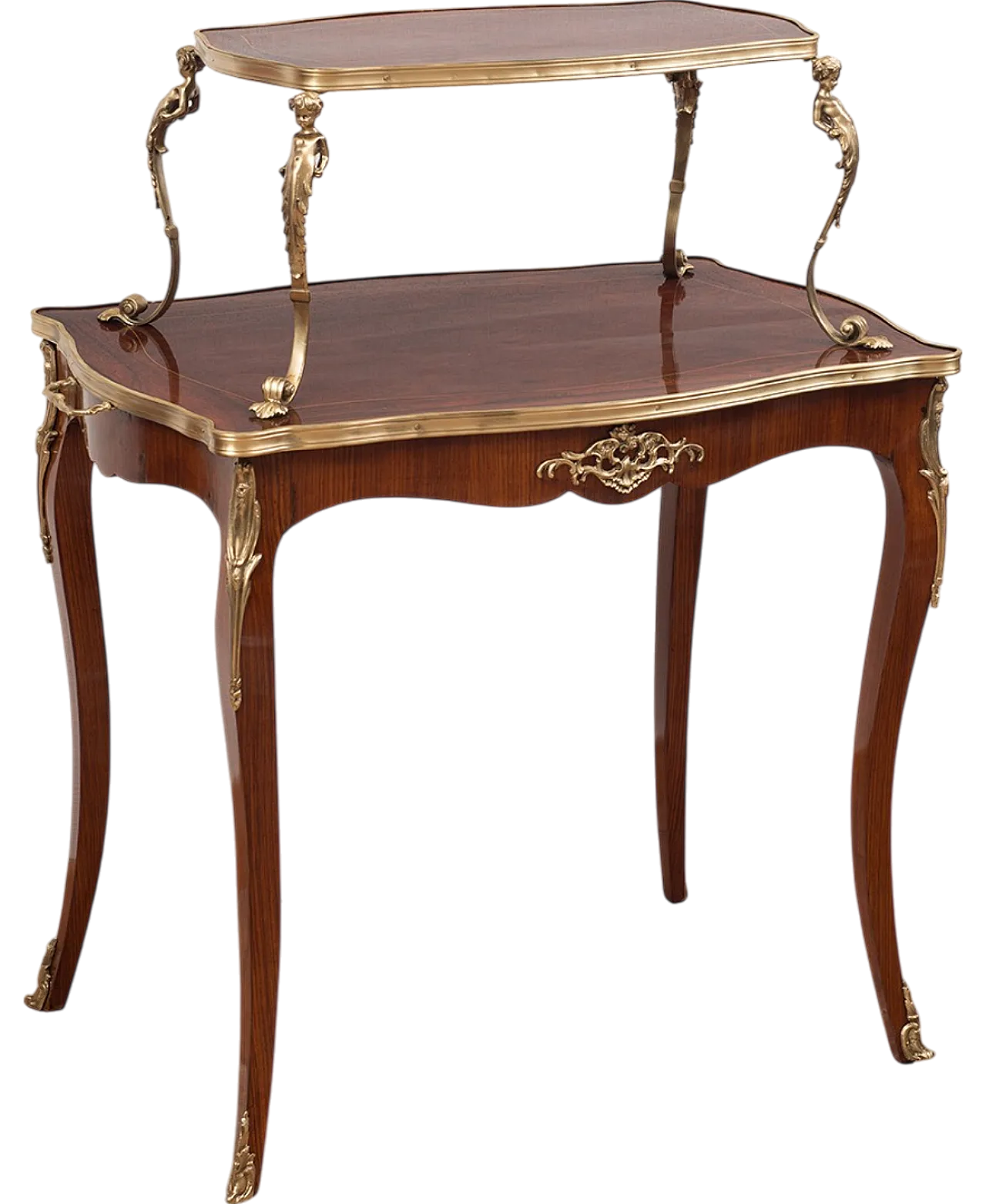 Tavolino Napoleone III Francese in legni policromi, '800 7