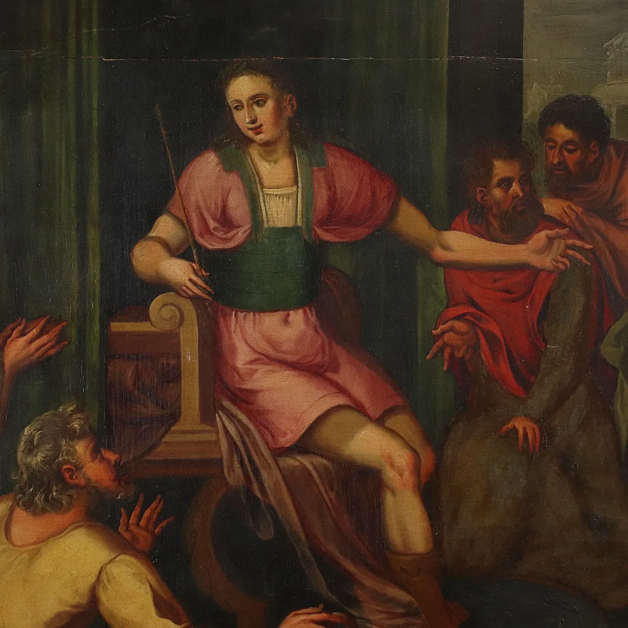 La continenza di Scipione, olio su tavola, '600 7