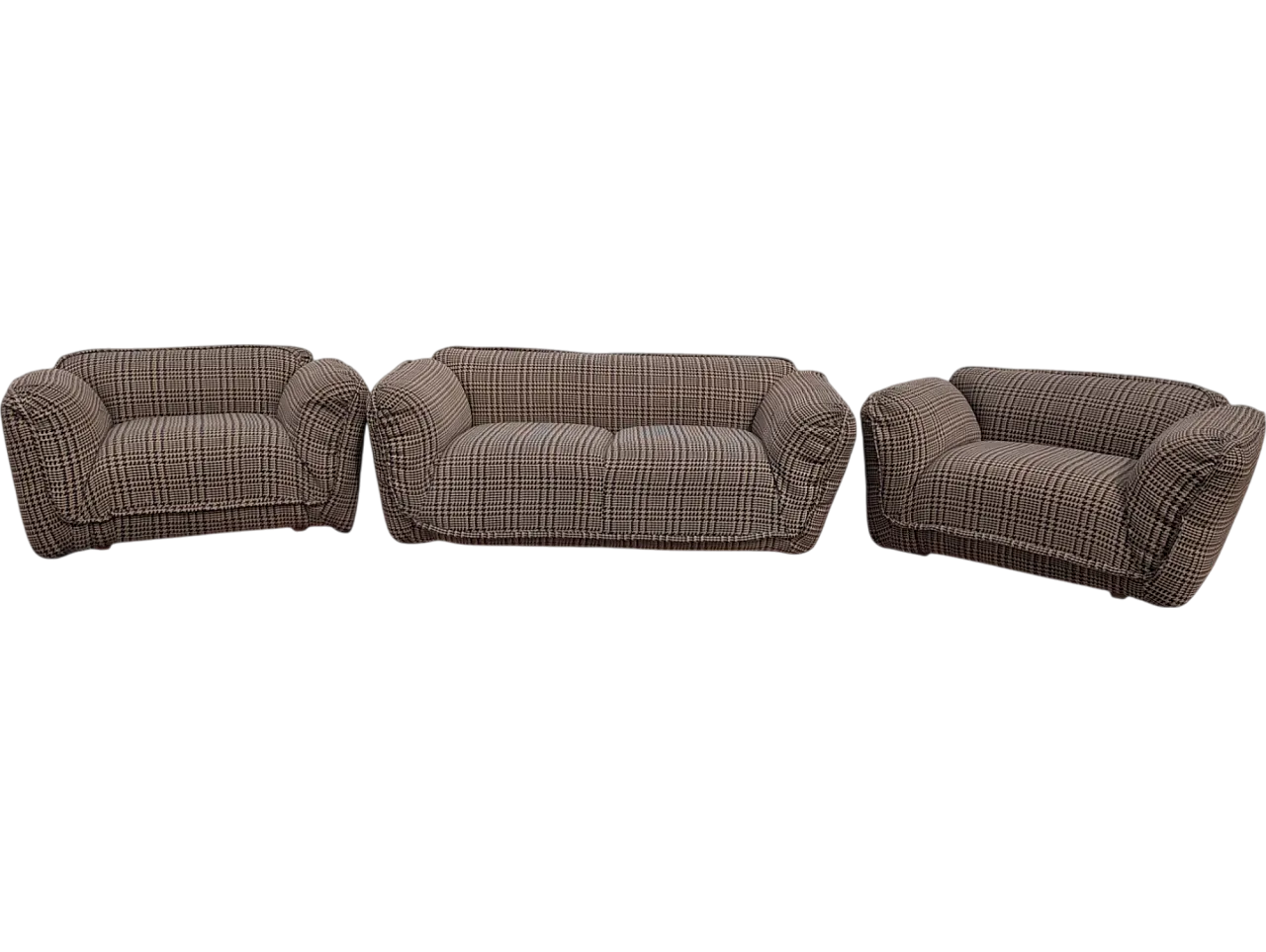3 Set da salotto in tessuto, anni '80 13