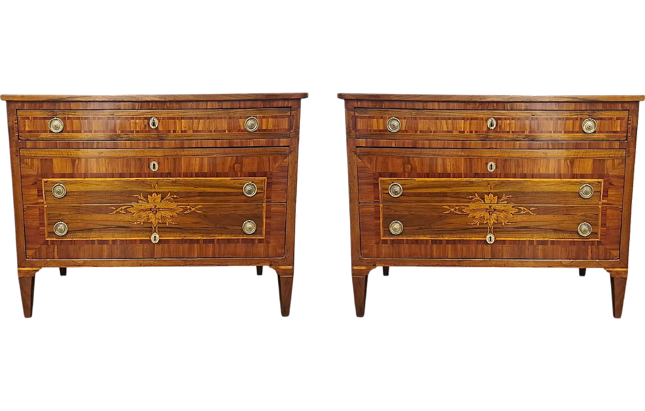 Coppia di cassettoni intarsiati Emilia Romagna, '700 11