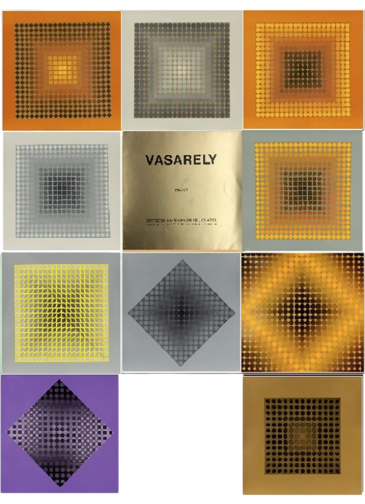 CTA 102 set of 10 Heliogravure by Victor Vasarely, anni '70 13