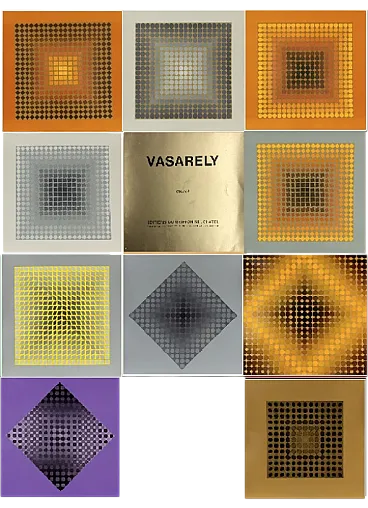 CTA 102 set of 10 Heliogravure by Victor Vasarely, anni '70