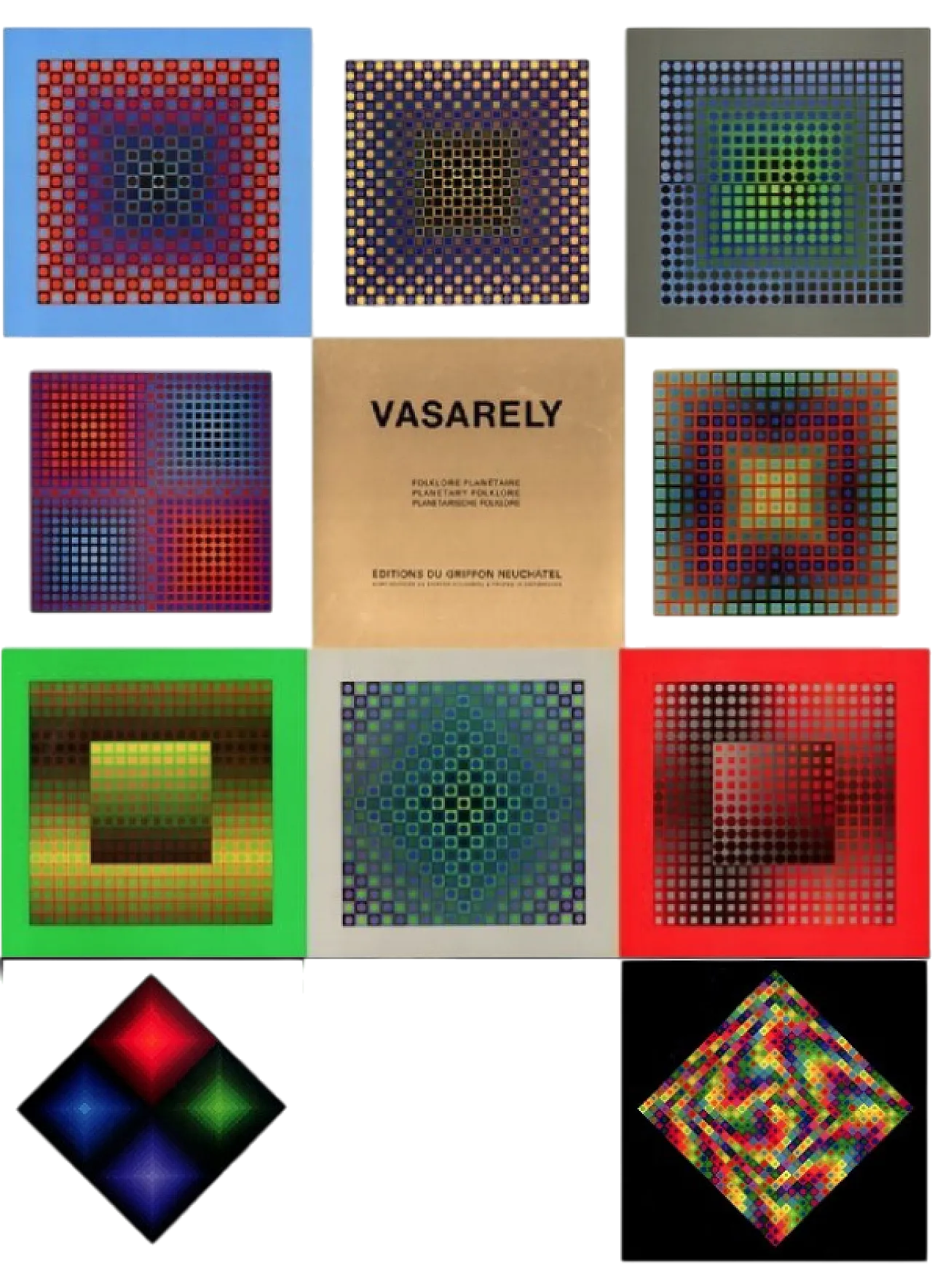 10 Folkore Planetaire Heliogravure by Victor Vasarely, 70s 14