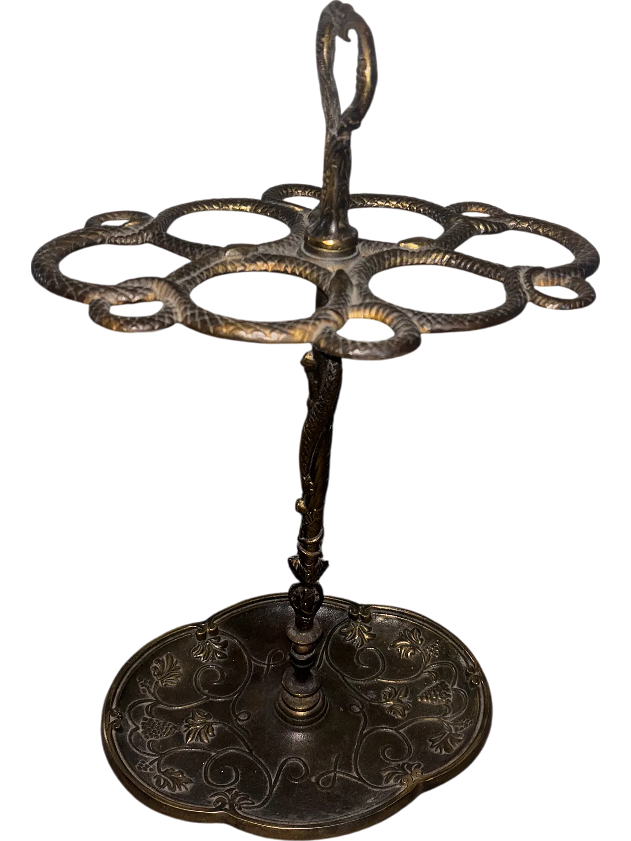 Umbrella stand in golden cast iron, 30ss 14