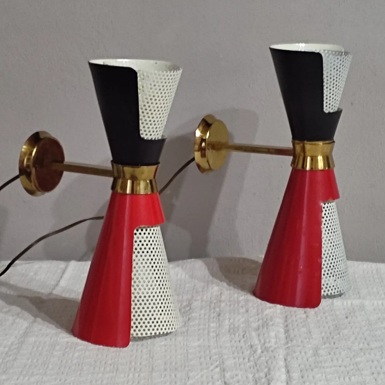 Pair of wall lamps by Angelo Lelli, 1954 2
