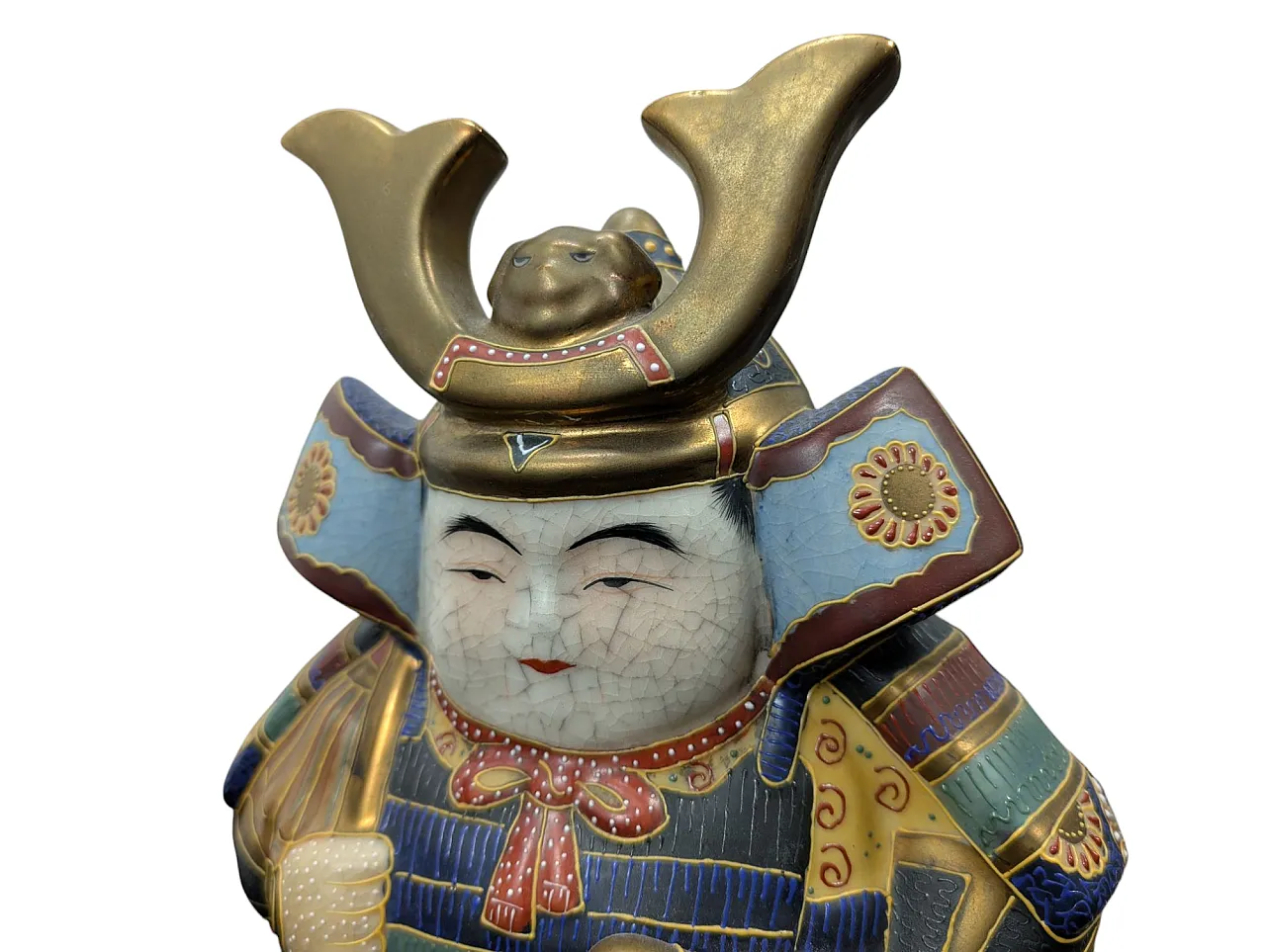 3 statue giapponesi in maiolica, prima metà '800 13