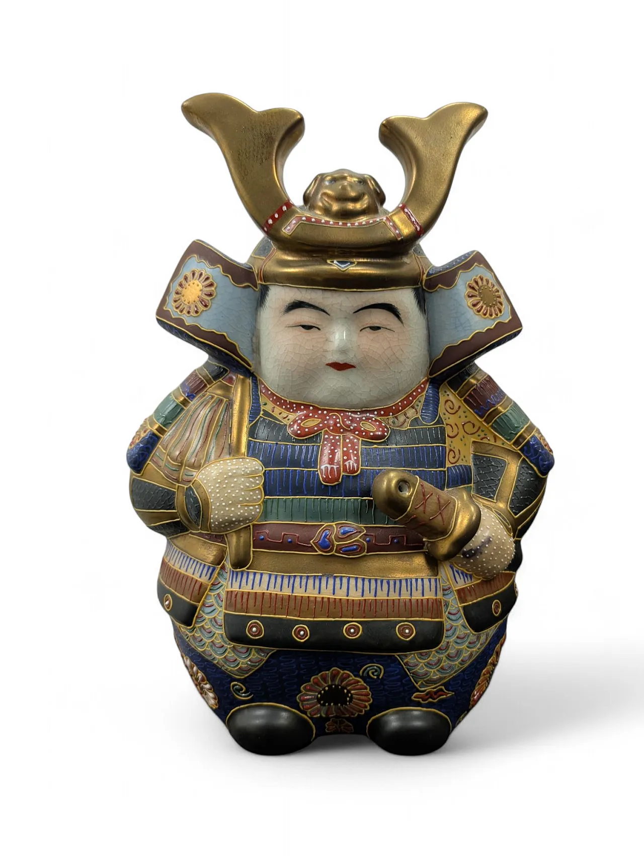 3 statue giapponesi in maiolica, prima metà '800 15