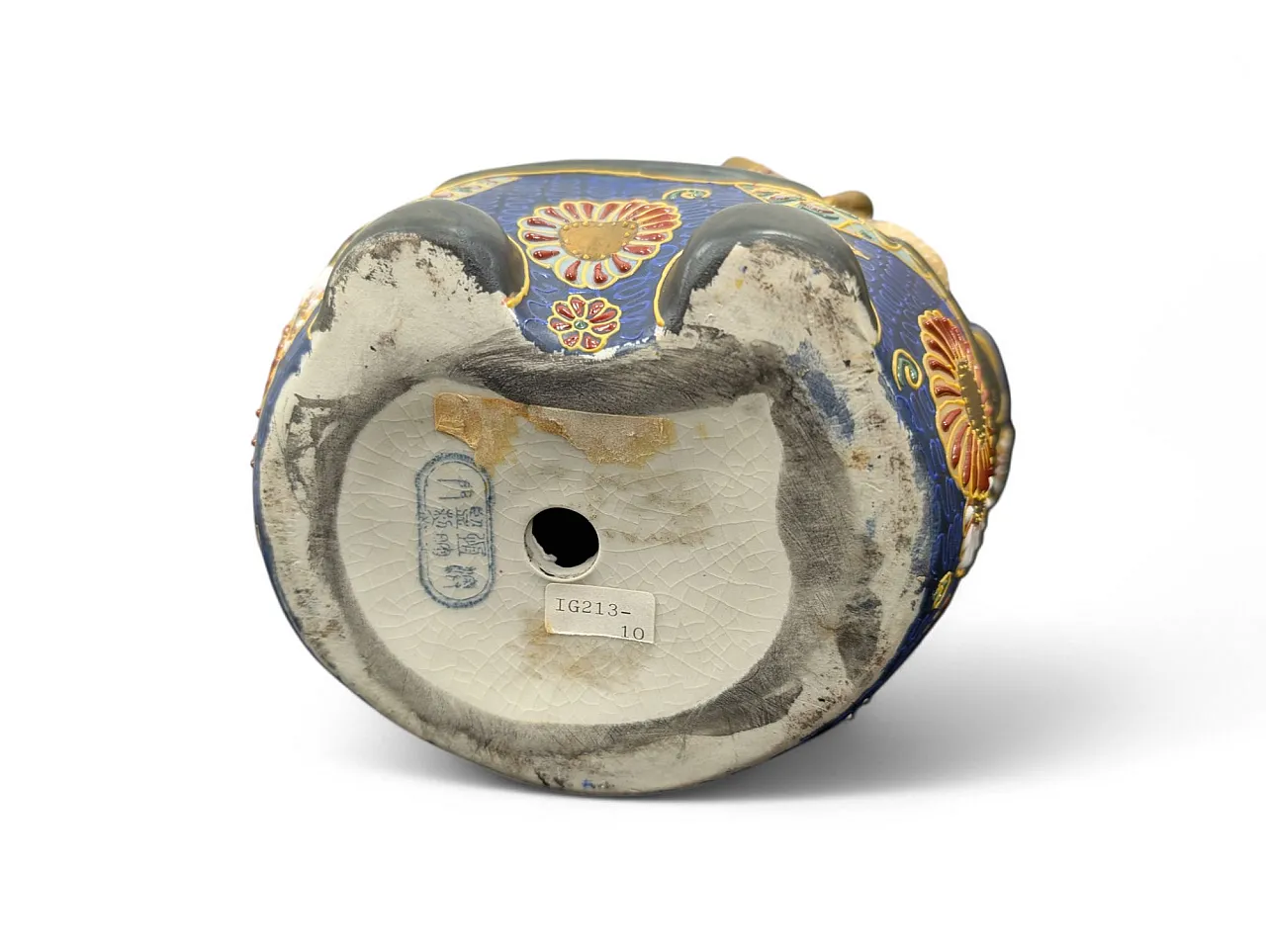 3 statue giapponesi in maiolica, prima metà '800 17