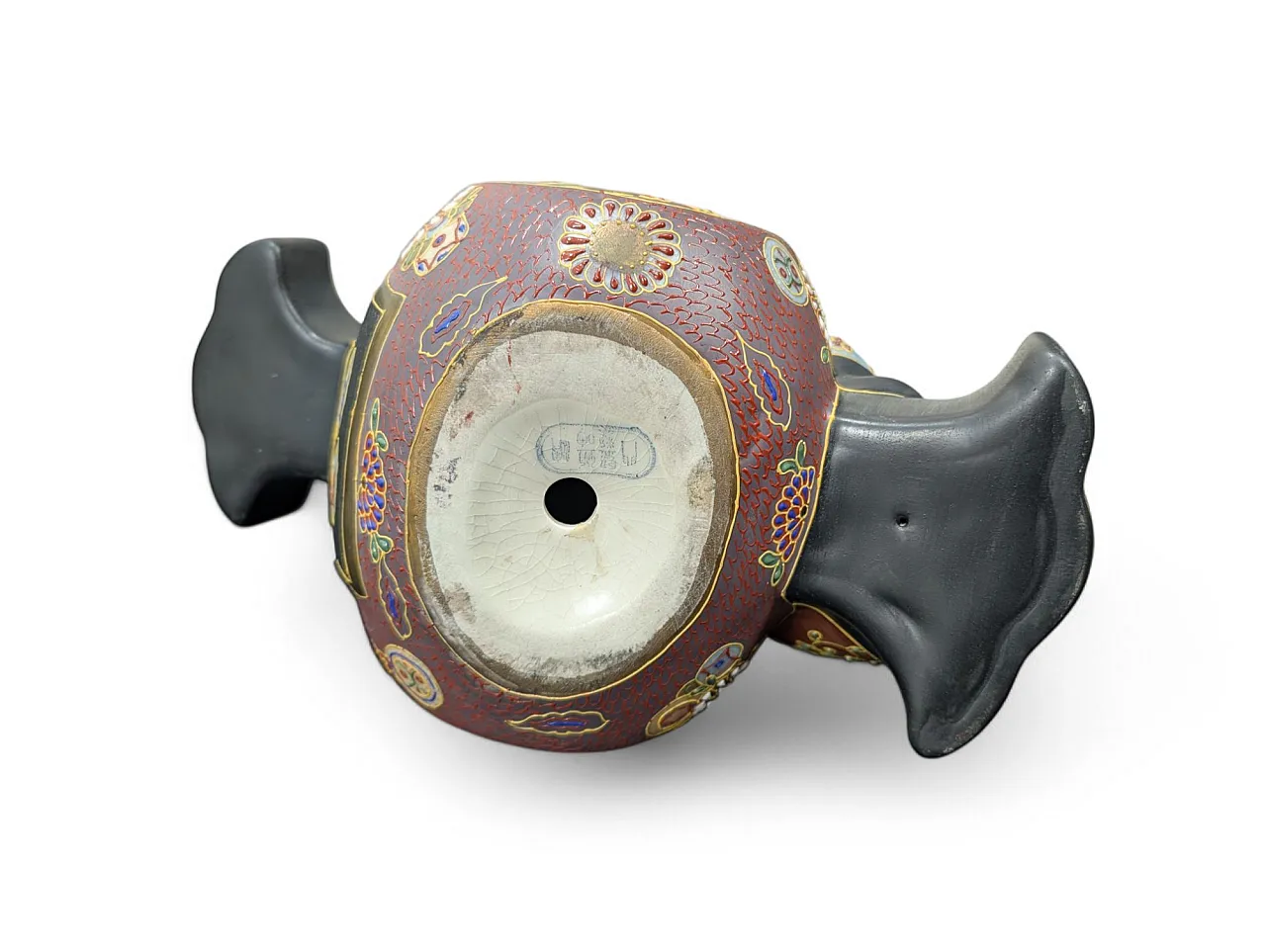 3 statue giapponesi in maiolica, prima metà '800 21