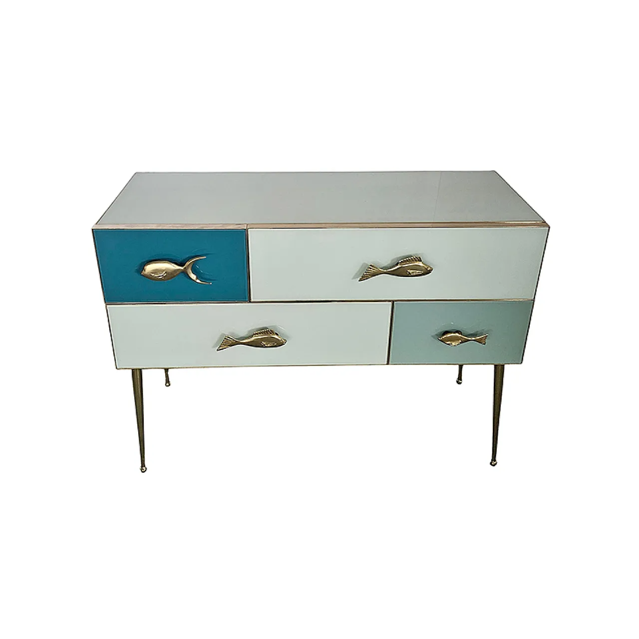 Consolle con maniglie a pesce, anni '90 2