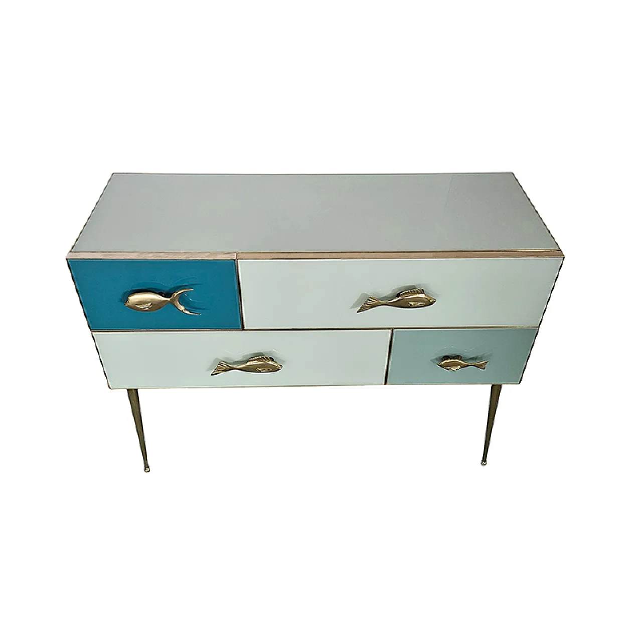 Consolle con maniglie a pesce, anni '90 6