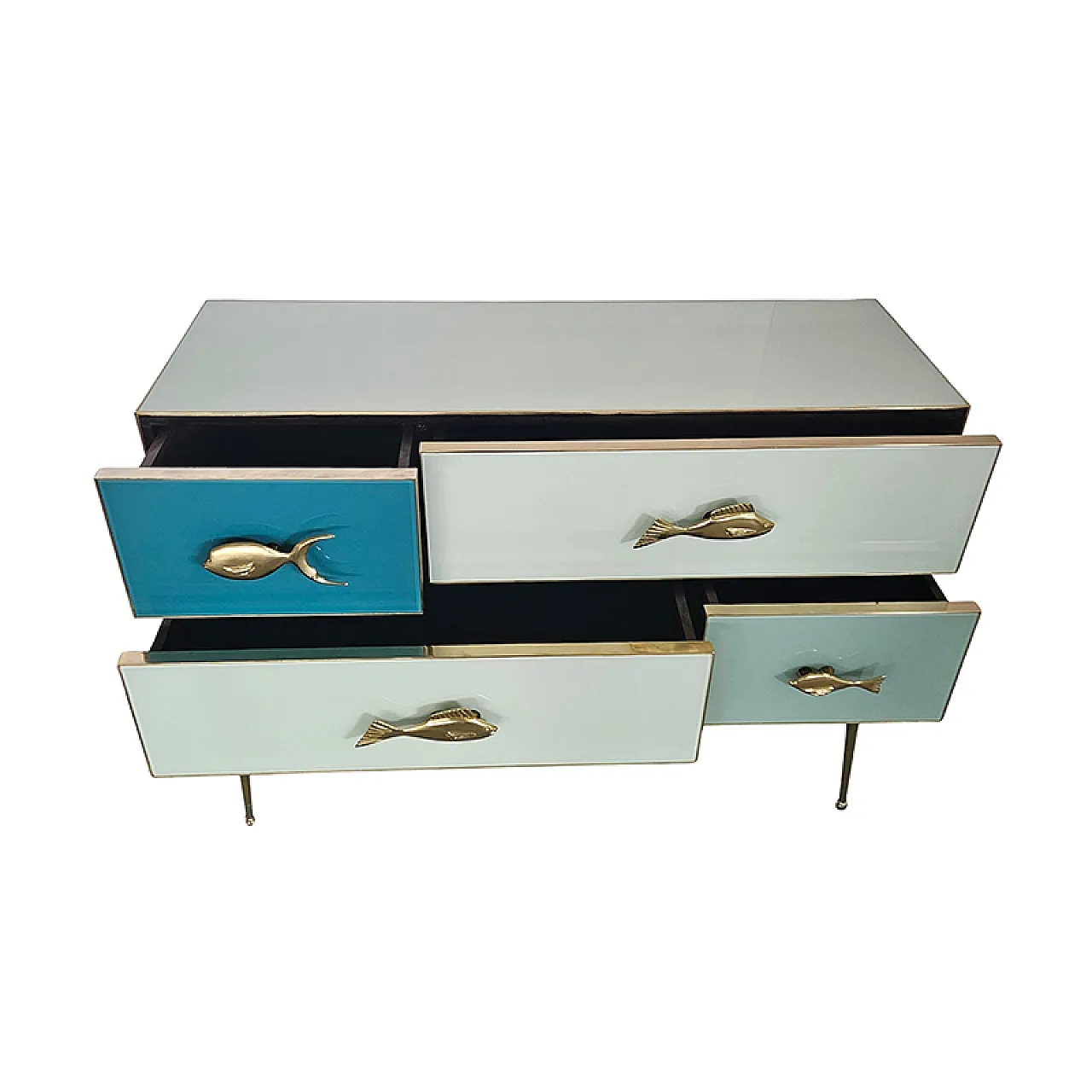 Consolle con maniglie a pesce, anni '90 7