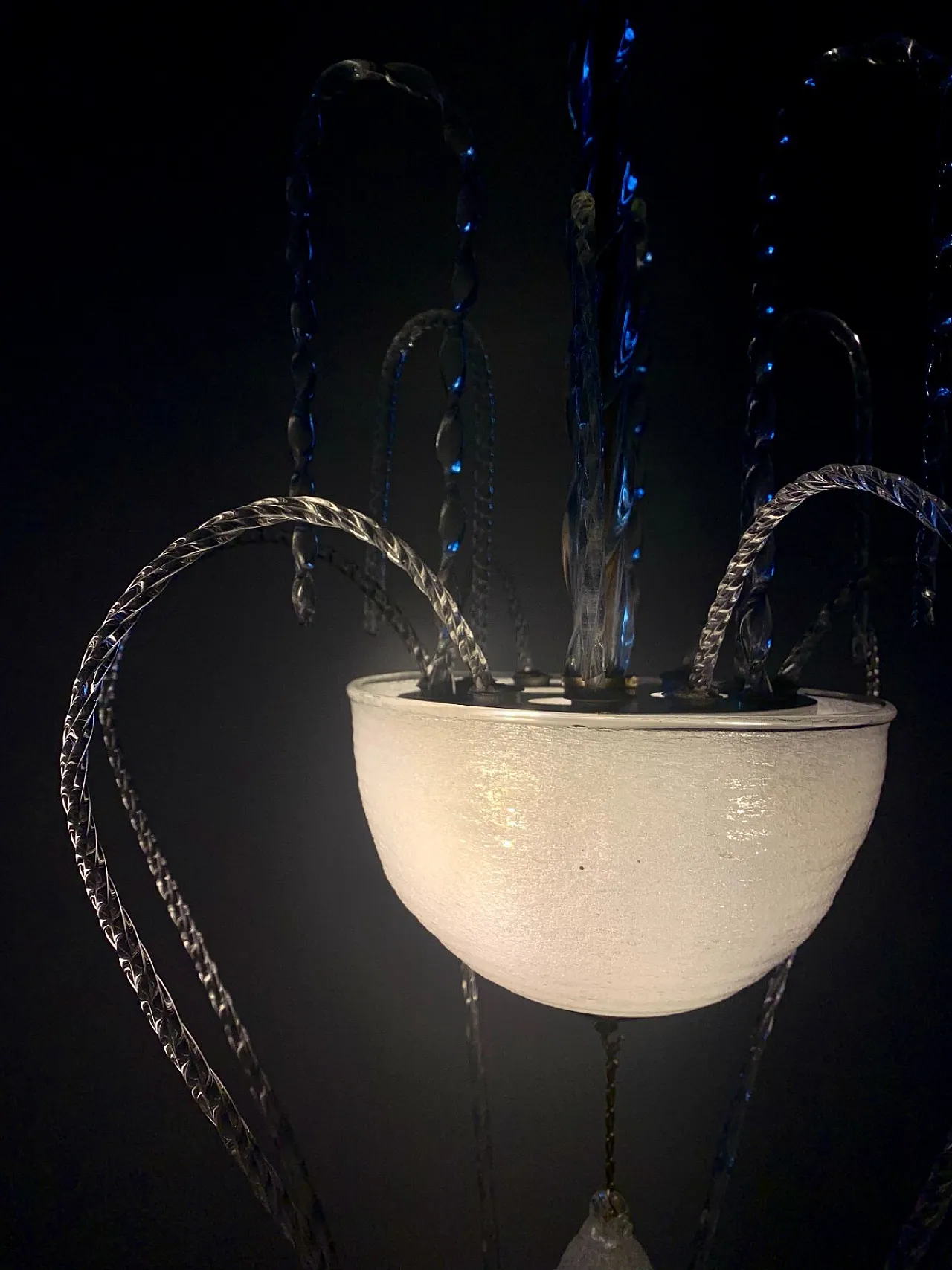 Lampadario in vetro di Murano attribuito a Seguso, anni '50 4