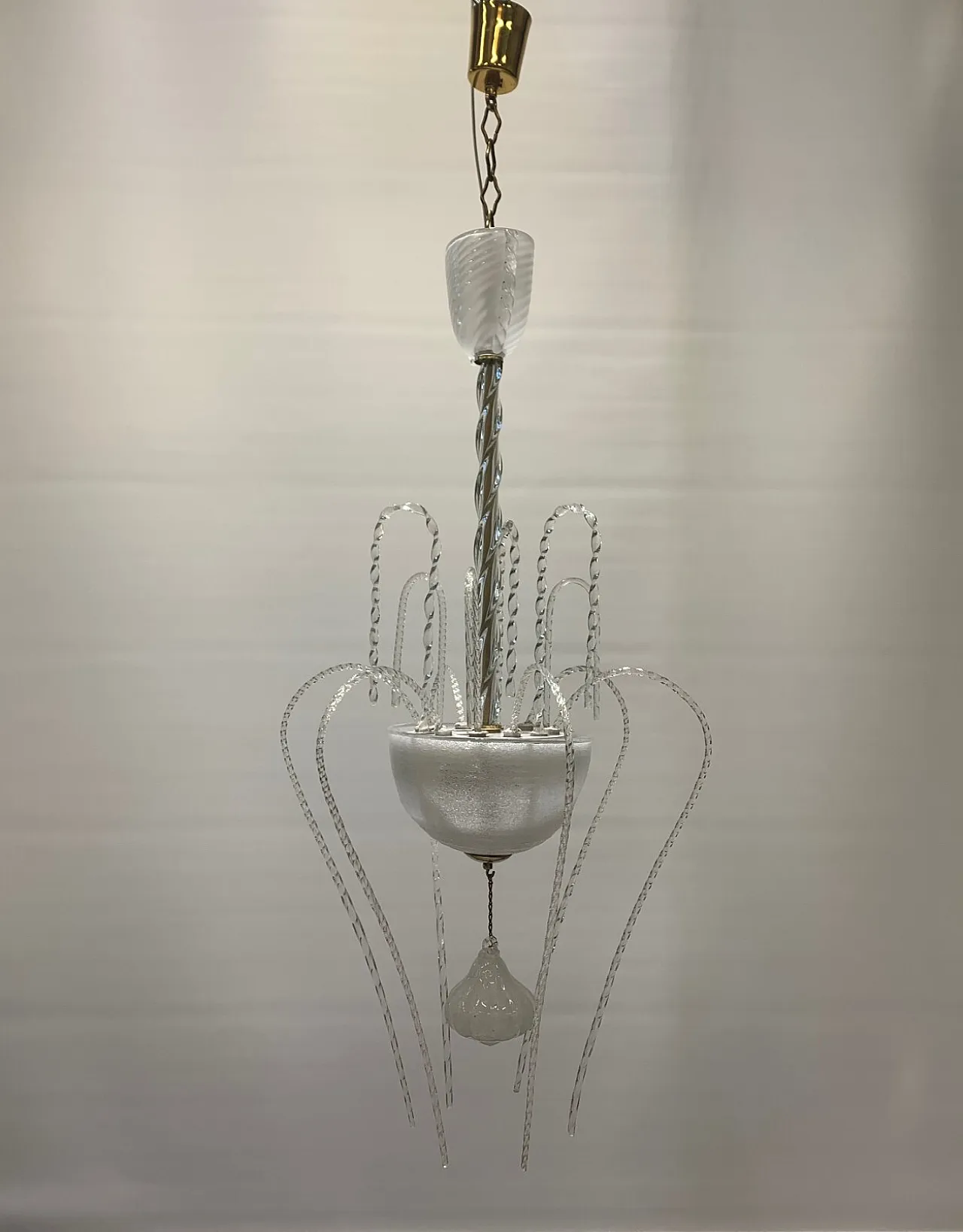 Lampadario in vetro di Murano attribuito a Seguso, anni '50 5