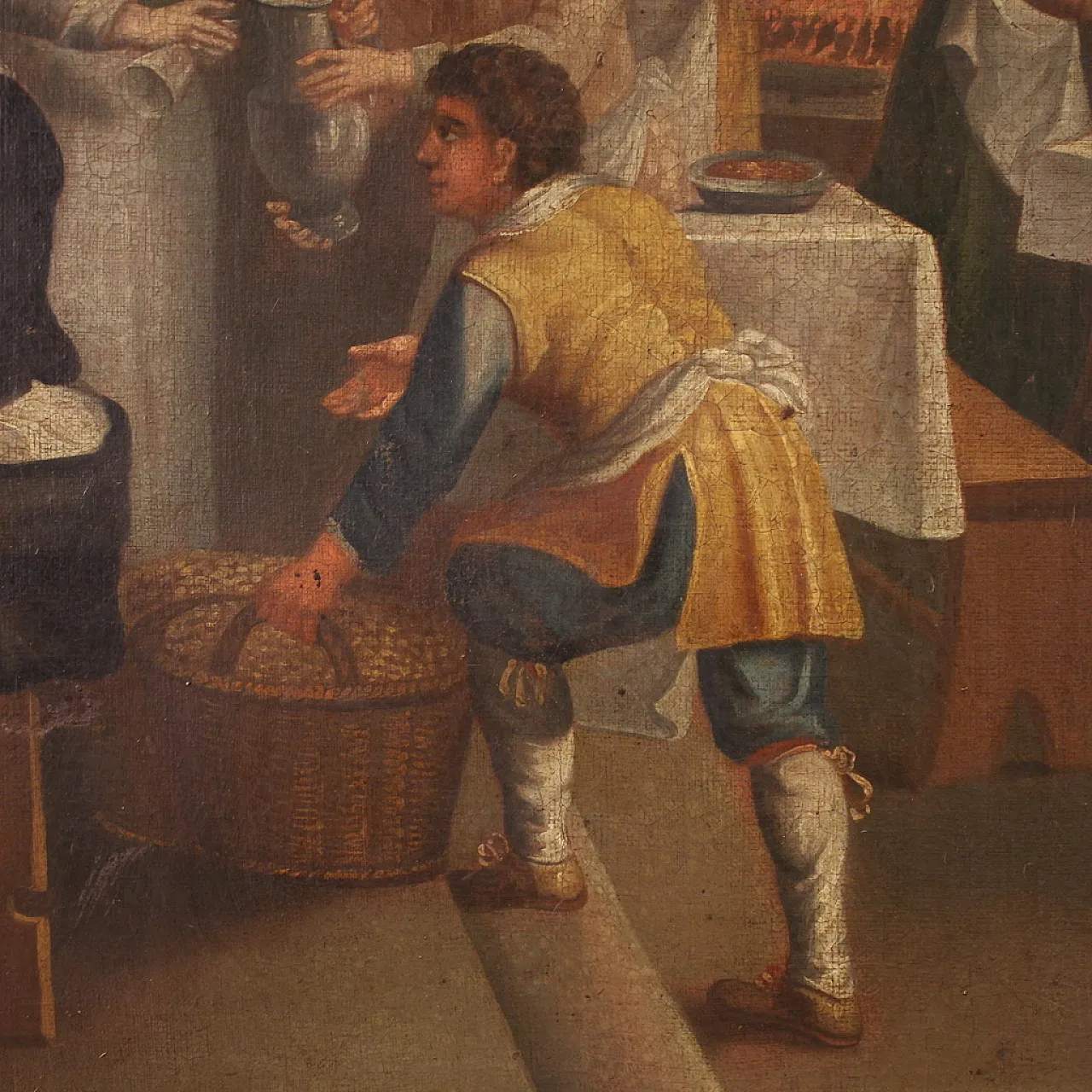 Quadro francese del XIX secolo, scena di genere con matrimonio 8