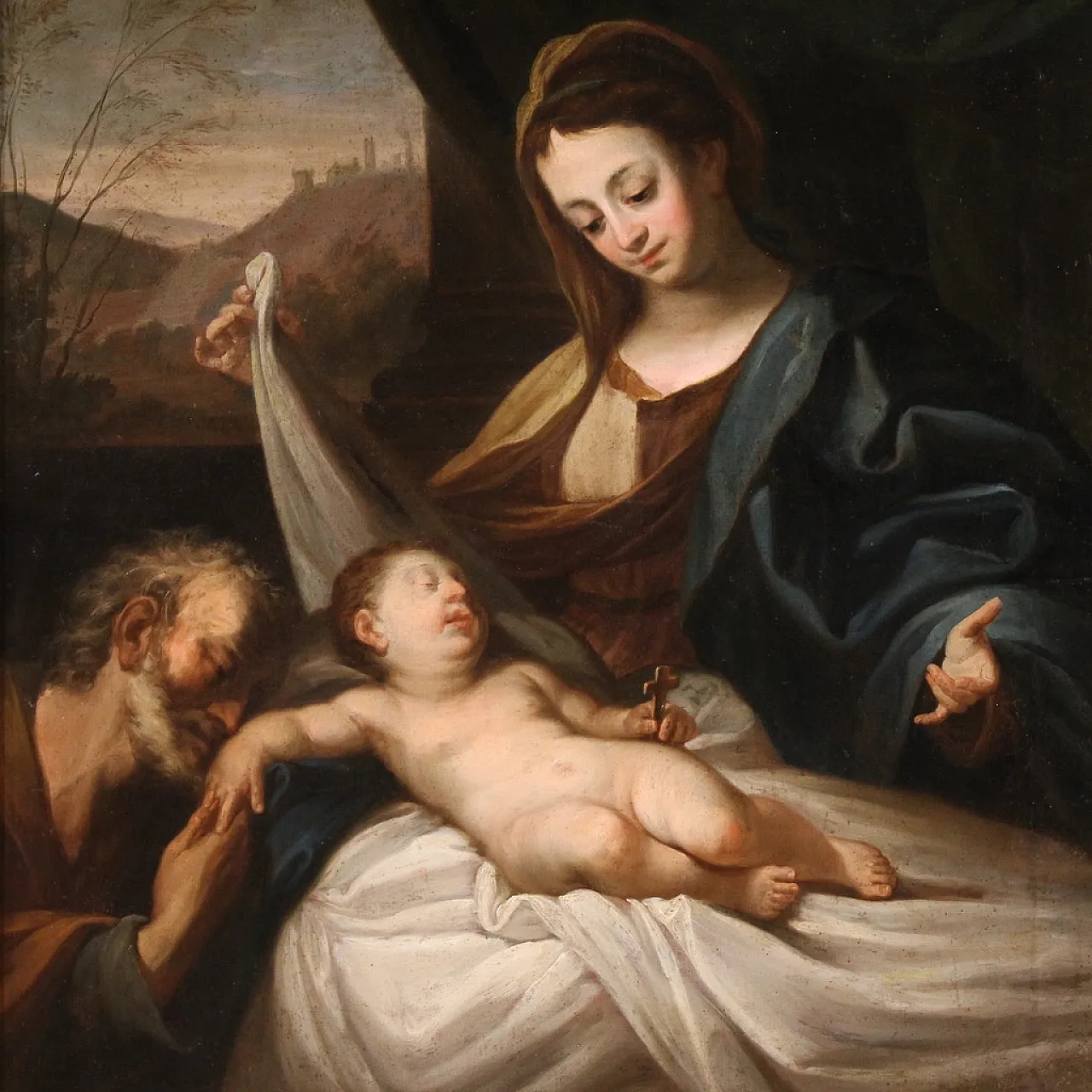 Holy Family, oil on canvas, 17th century, 2