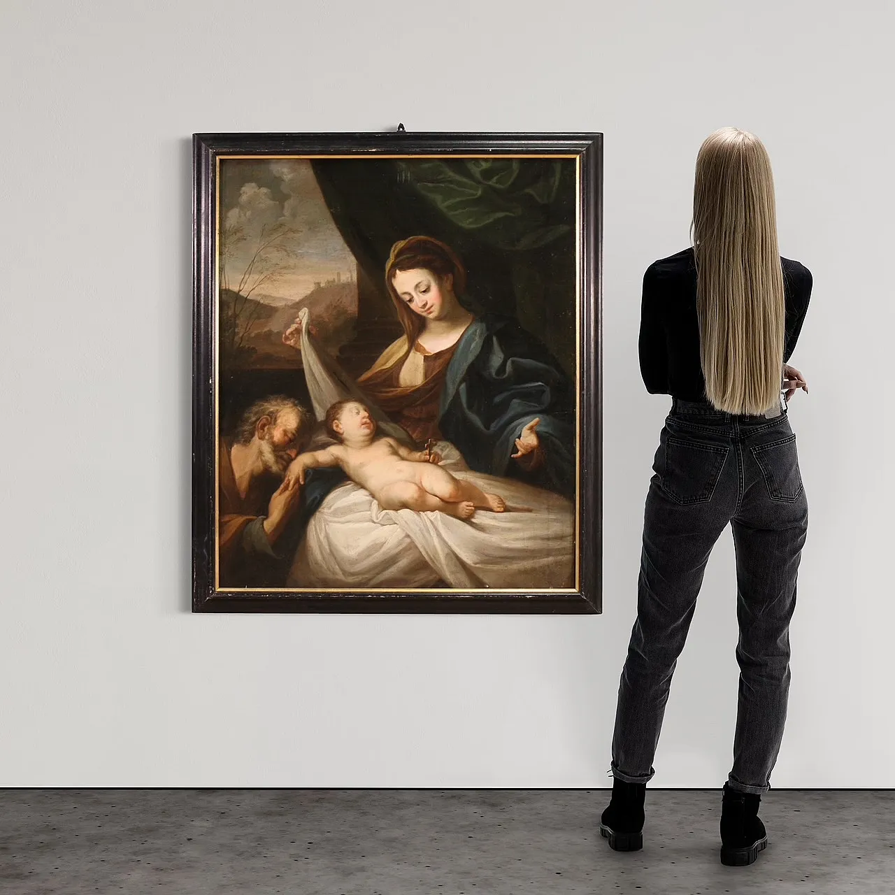 Holy Family, oil on canvas, 17th century, 3