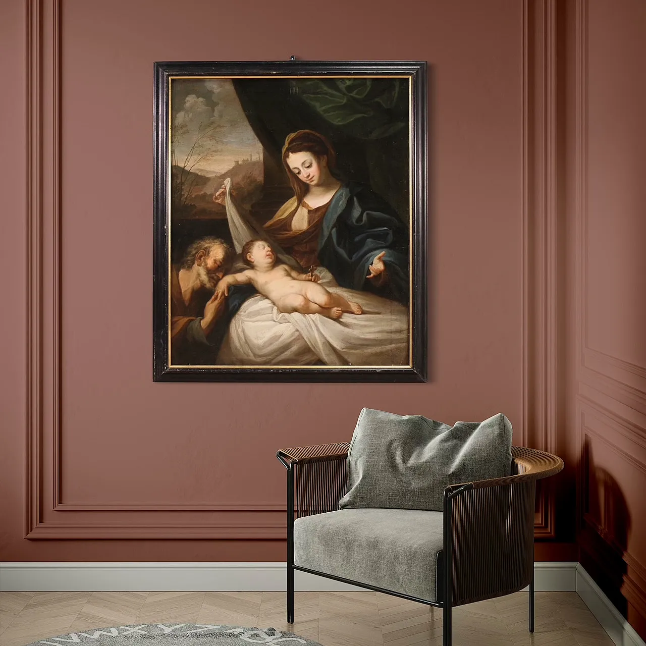 Holy Family, oil on canvas, 17th century, 5