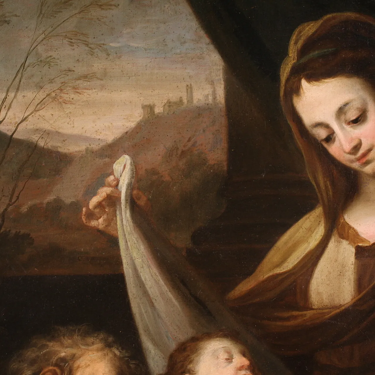 Holy Family, oil on canvas, 17th century, 12