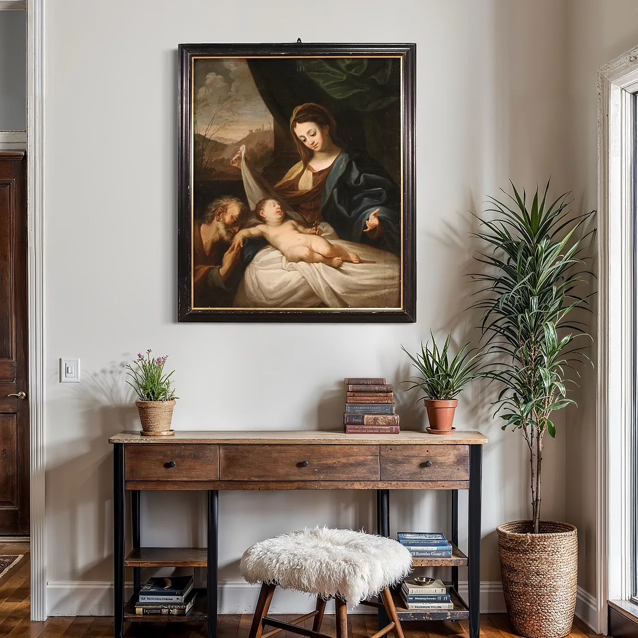 Holy Family, oil on canvas, 17th century, 13