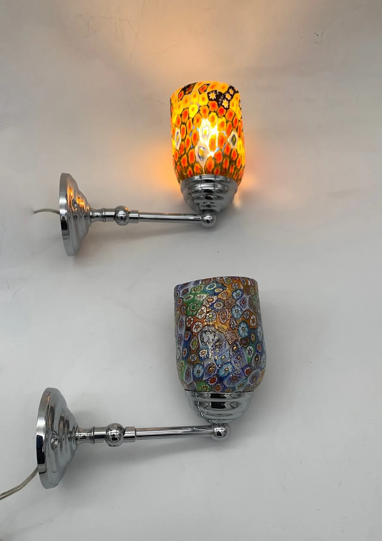 Pair of Murano glass wall sconces, 1980s 6