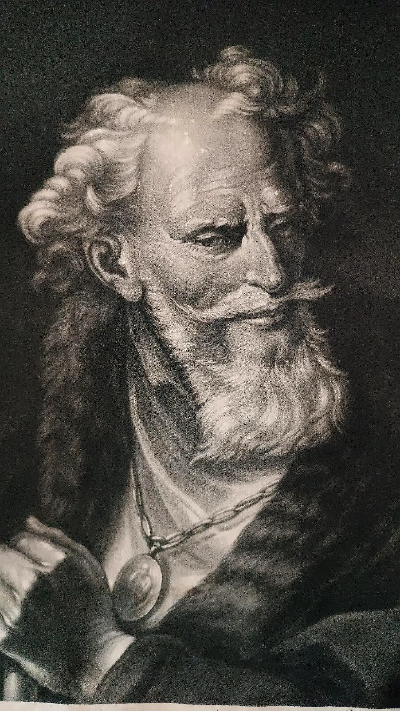 Manly portrait of Johann Jacob Haid, engraving on paper, 18th century 3
