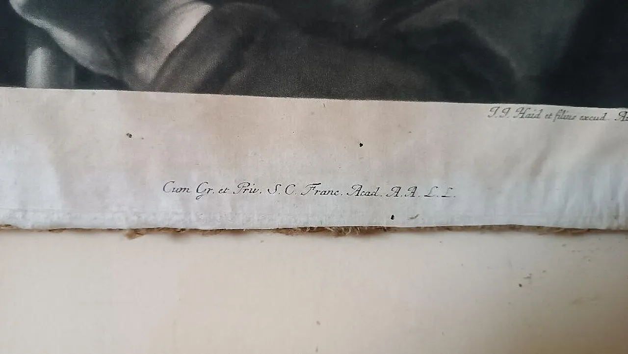 Manly portrait of Johann Jacob Haid, engraving on paper, 18th century 6