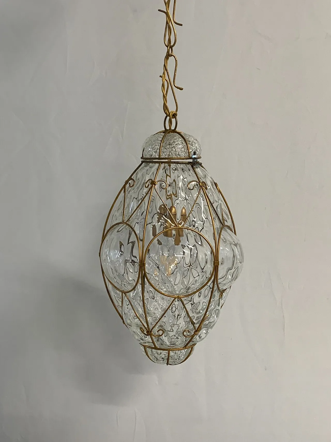 Lanterna sospesa in vetro di Murano, anni '60 3