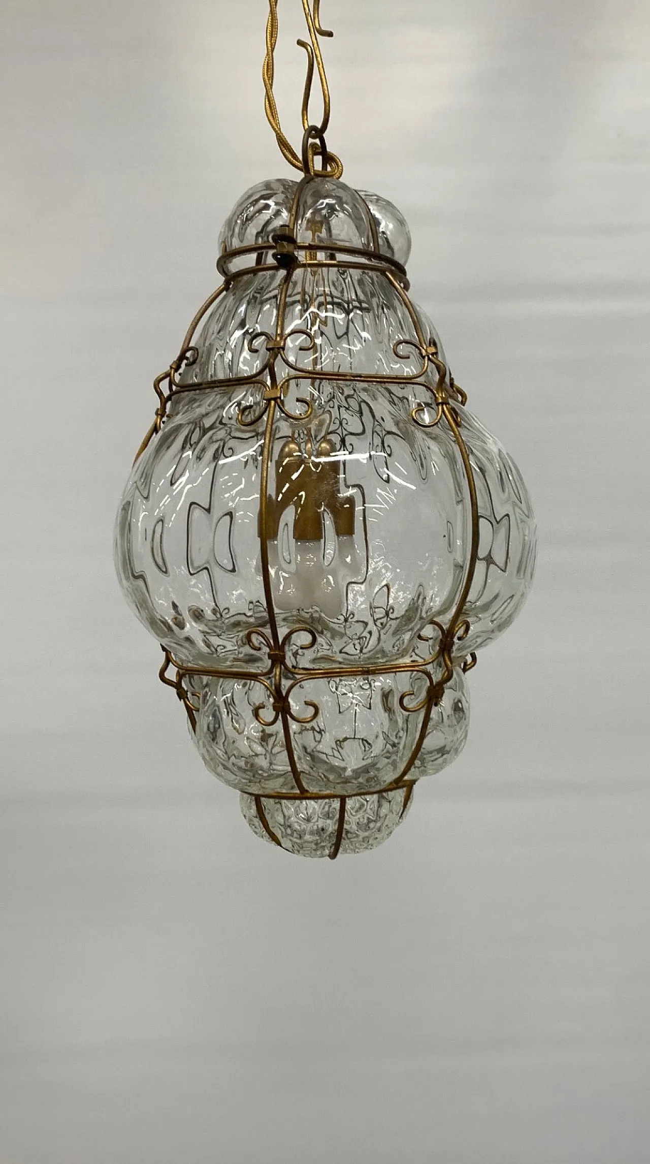 Lanterna sospesa in vetro di Murano attribuita ad A.V.E.M., '900 2