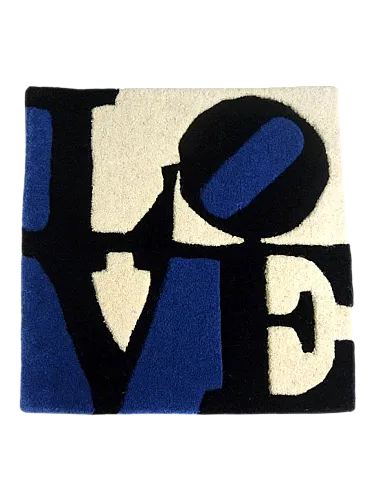 Tappeto in lana di Robert Indiana per Galerie F, anni 2000