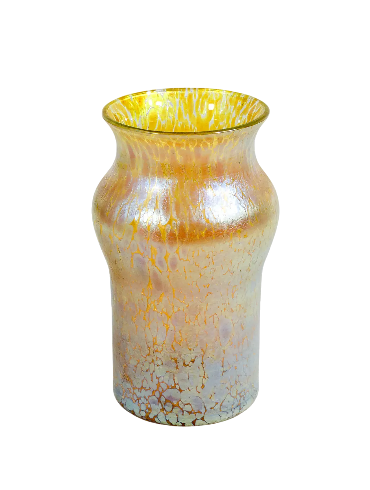 Vaso in vetro soffiato iridescente, fine '800 12