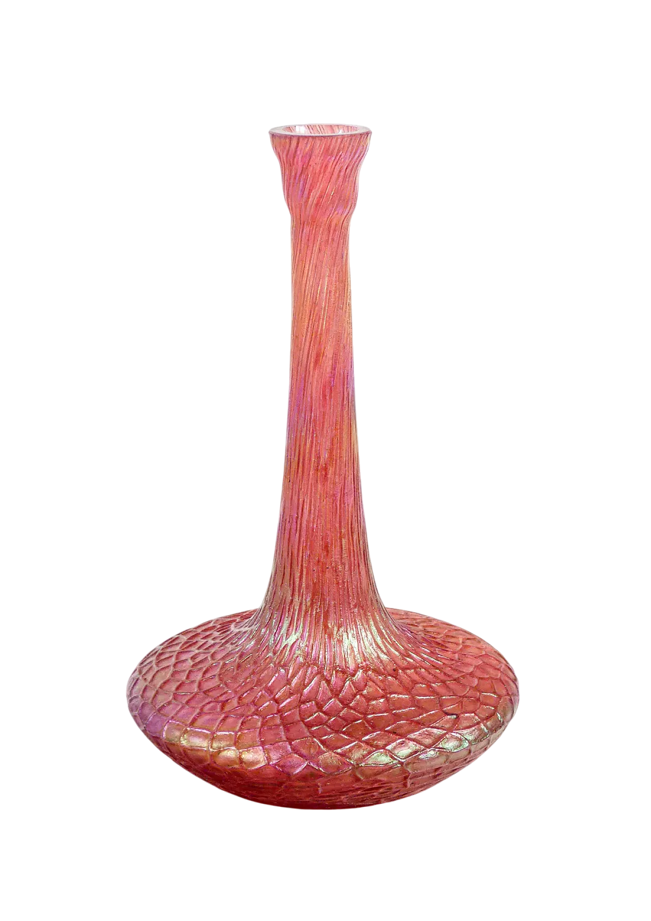 Vaso in vetro soffiato iridescente, fine '800 7