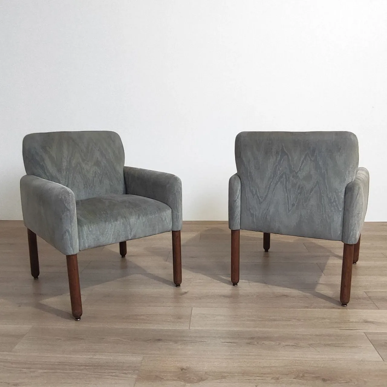 Vico magistretti for cassina pair armchairs mod. 896, 1960s 7
