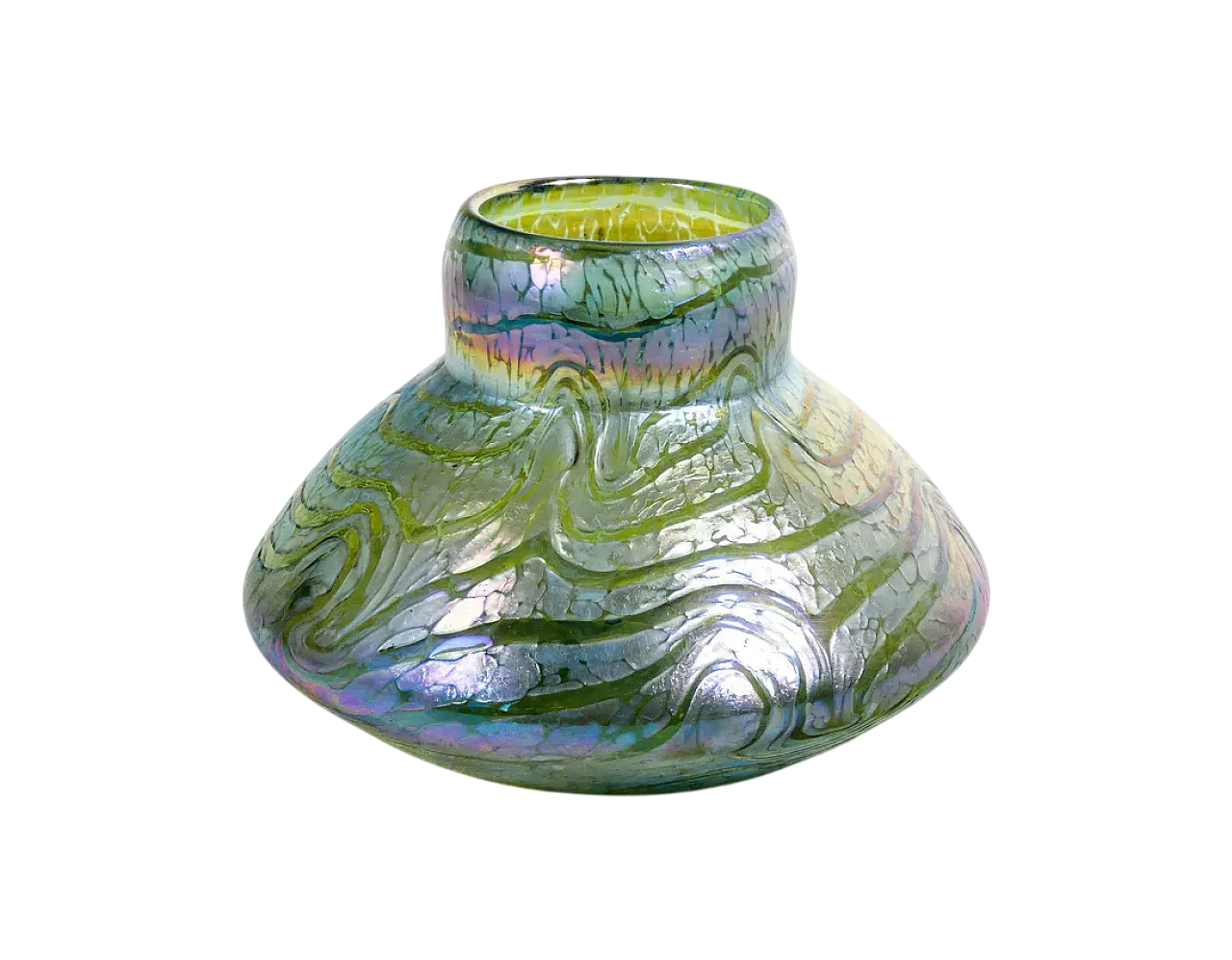 Iridescent blown glass vase, late 19th century 10