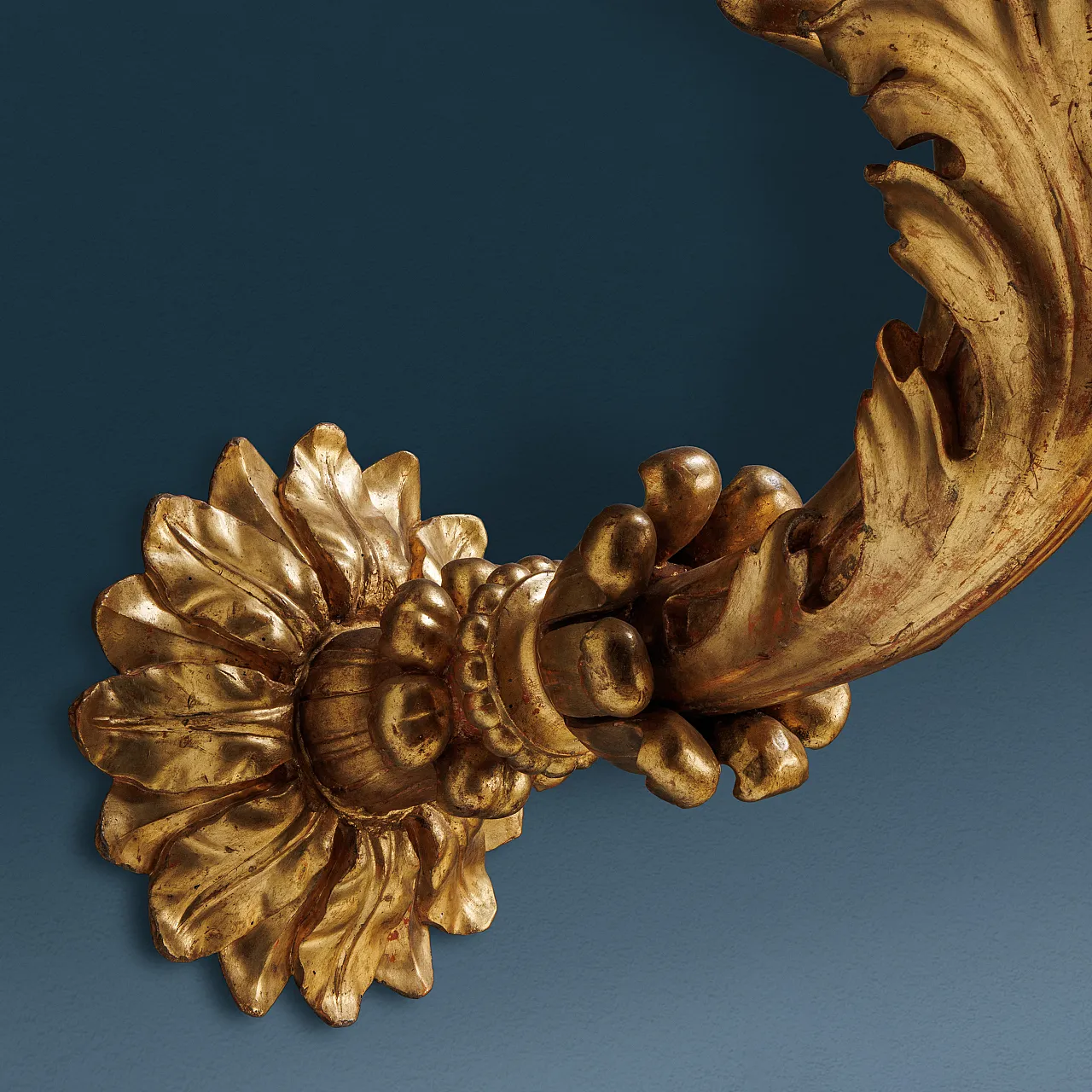 Coppia di portalampade barocchi in legno dorato, '700 6