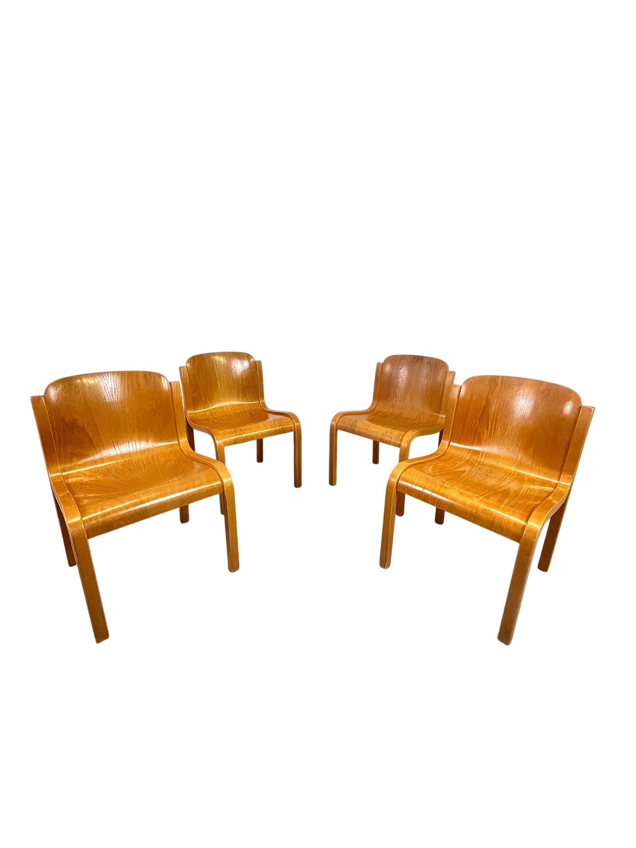 4 Mito chairs by Carlo Bartoli, 70s 7