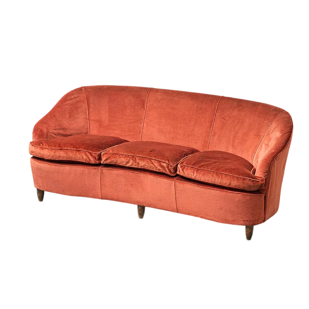 3 seater sofa velvet, 50s 13