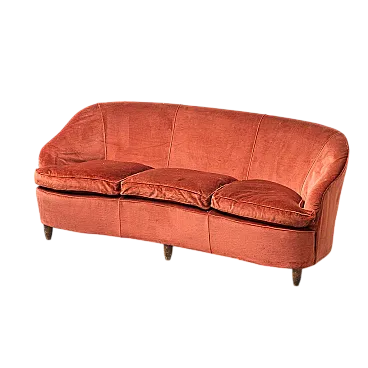 3 seater sofa velvet, 50s