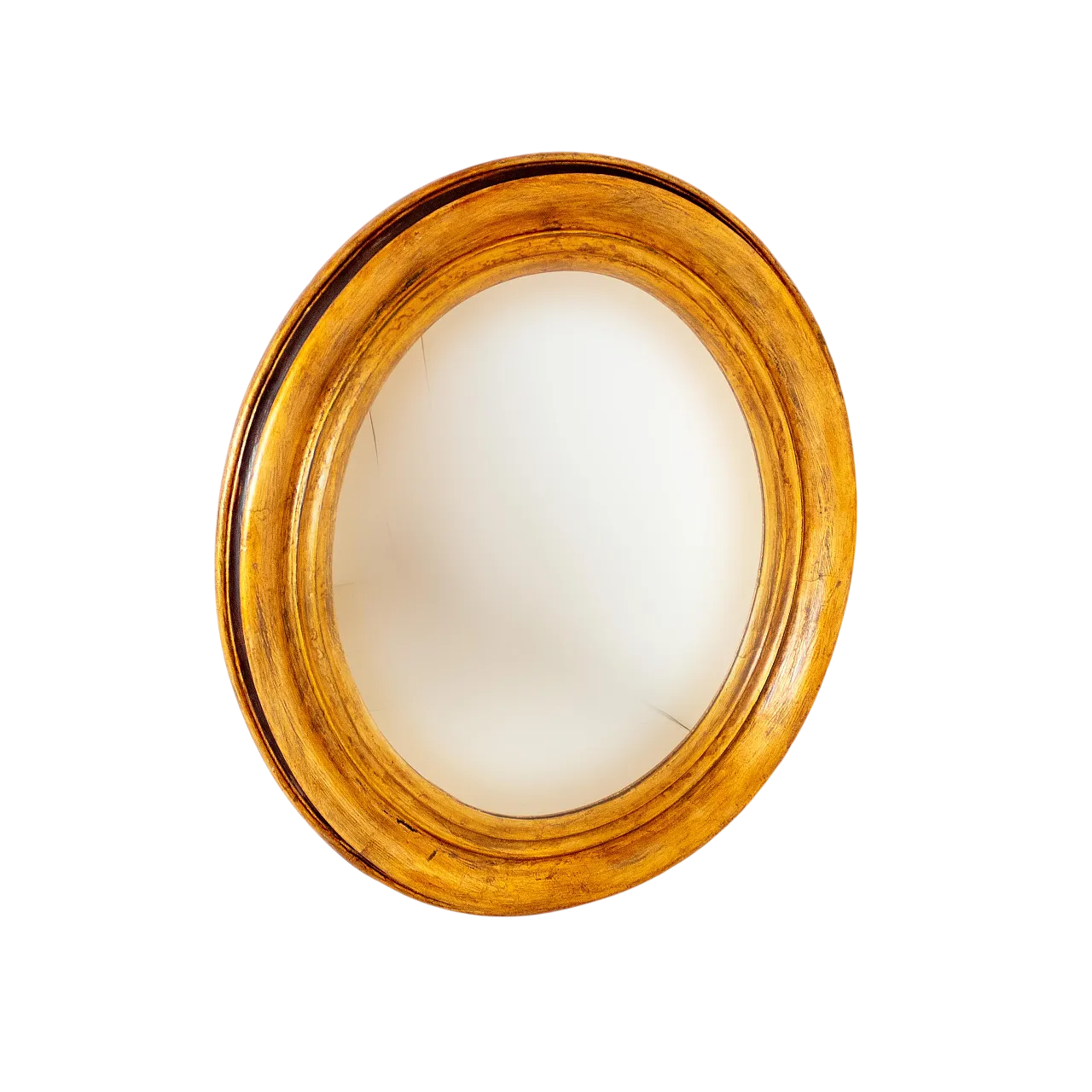 Specchio ovale in legno dorato, '800 13