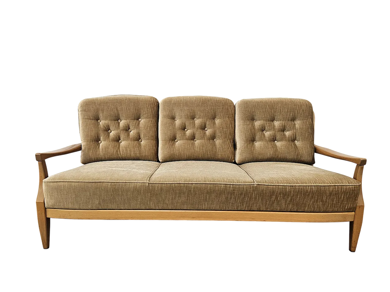 Three-seater sofa in beech, 70s 17