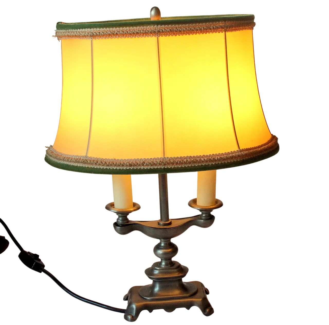 Victorian style lamp table lamp on a pewter foot, 19th century 11