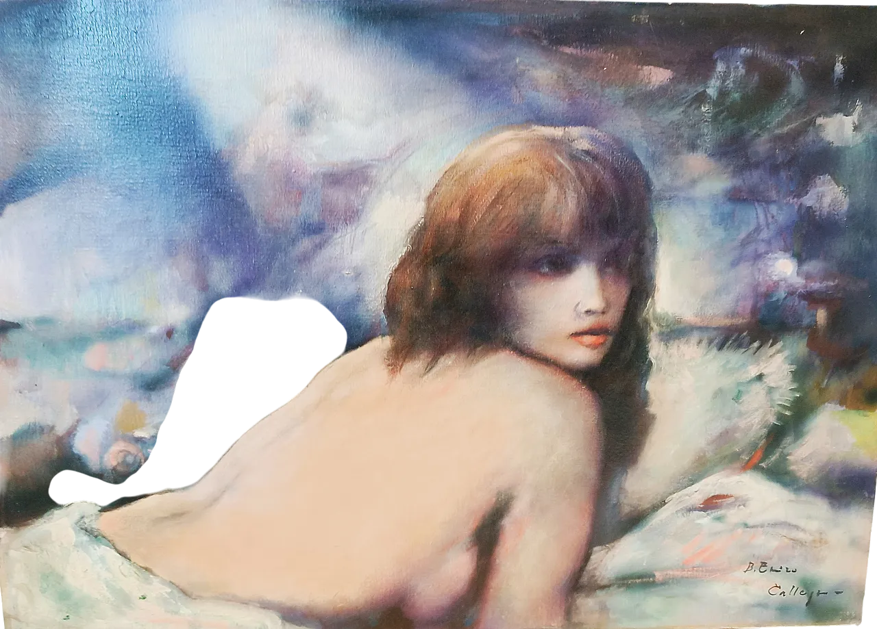 Antico ritratto di figura femminile olio su tela 7