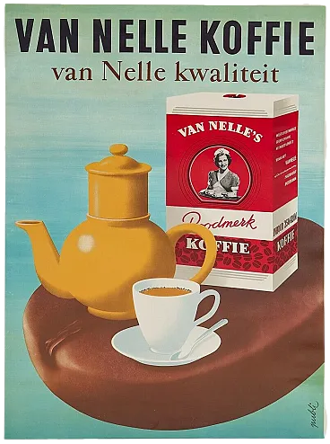 Publi, Van nel Koffier, poster, 1980s