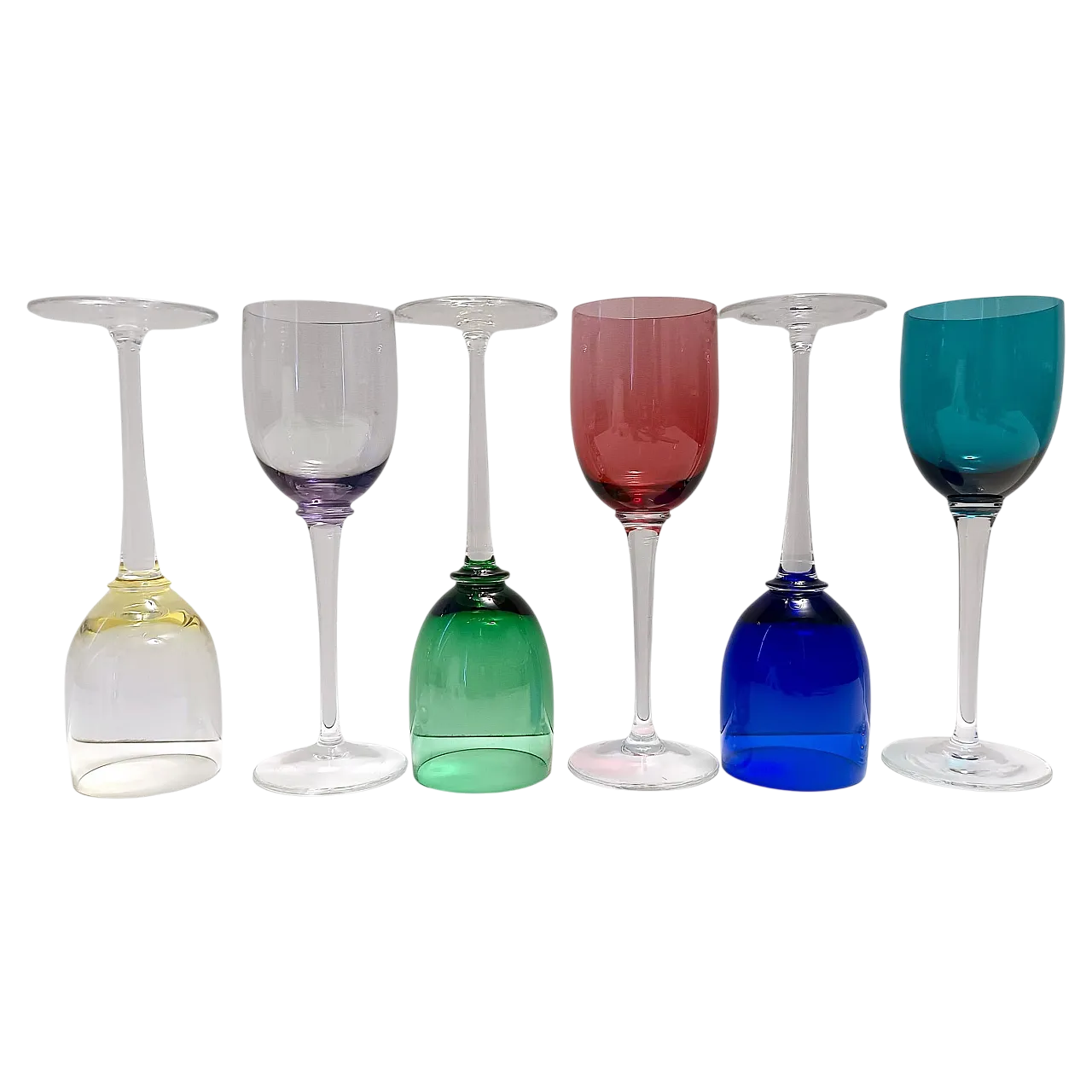 flowered wine glasses Painted Floral Stemless Glasses main image 1