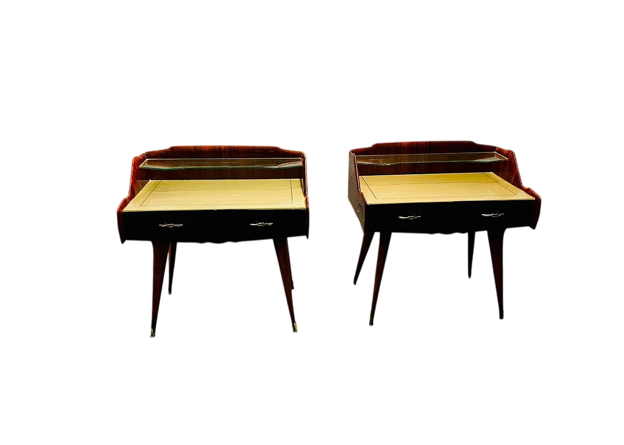 Pair of Wooden Bedside Tables, 1960s 8