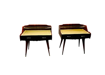 Pair of Wooden Bedside Tables, 1960s