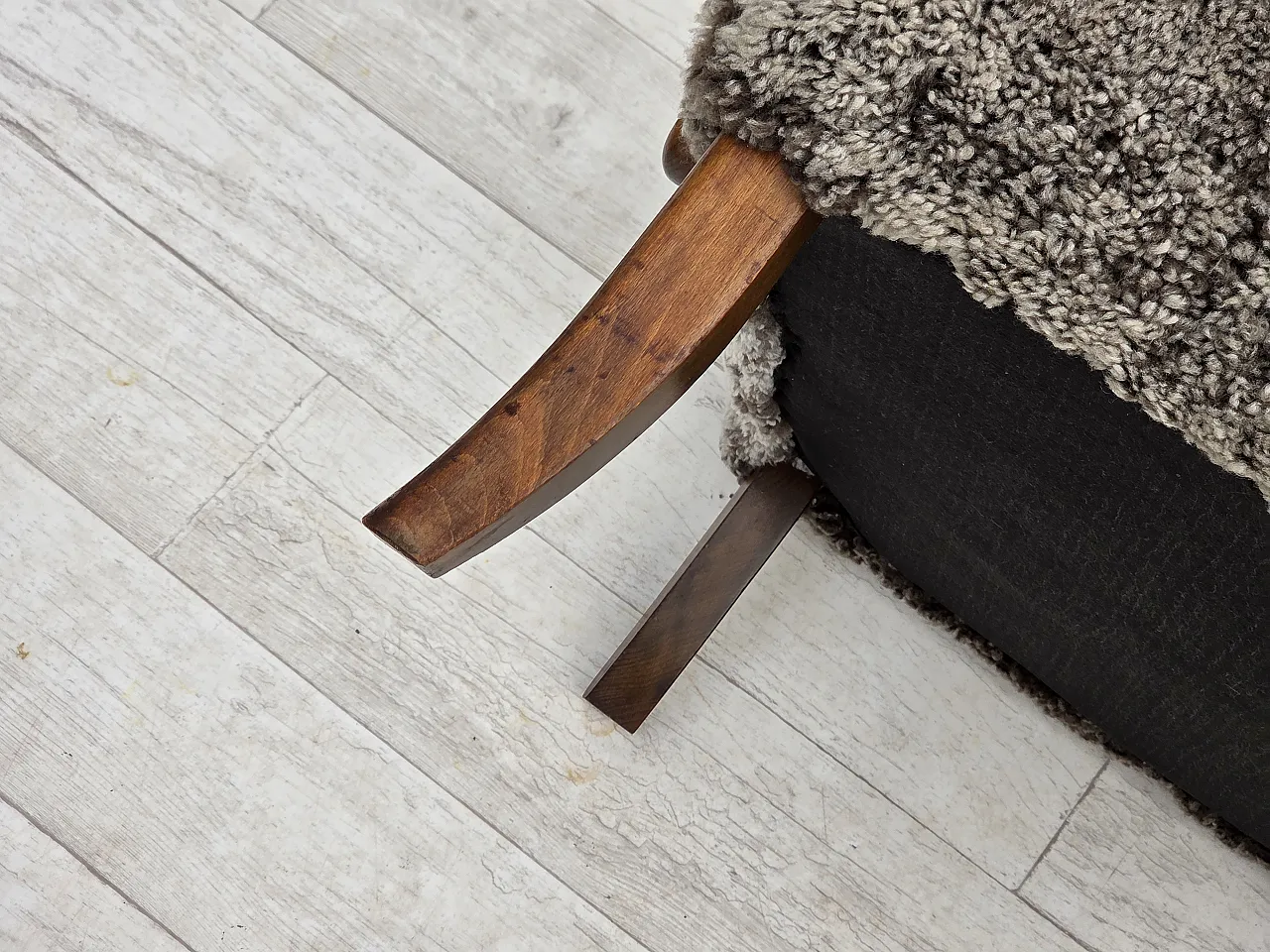 Poltrona danese re-suhster, vera pelle Nuova Zelanda, anni '60 11