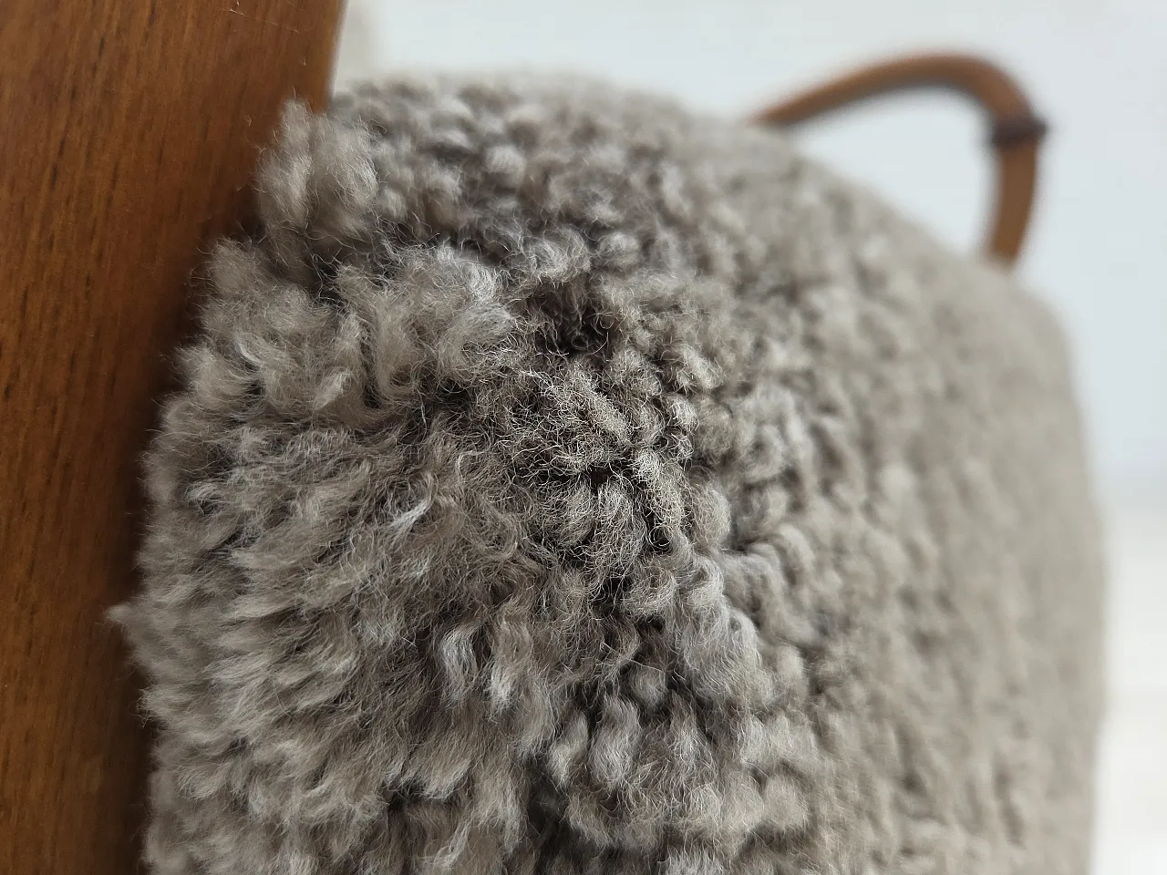 Poltrona danese re-suhster, vera pelle Nuova Zelanda, anni '60 14